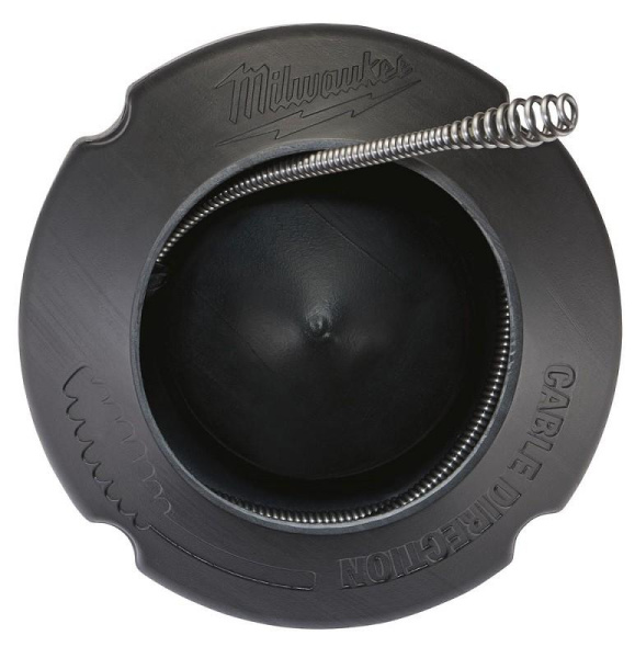 Троссик Milwaukee для прочистной машины 8мм x 7.6м  spiral, pivot bulb auger + барабан