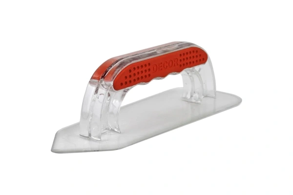 Гладилка угловая прозрачная DECOR 84х222мм для мягких декоративных материалов  640-222