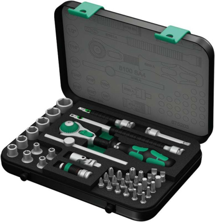 Набор с трещоткой Wera 8100 SA 4 Zyklop Speed, DR 1/4", 41 пр. WE-003535 в Екатеринбурге 