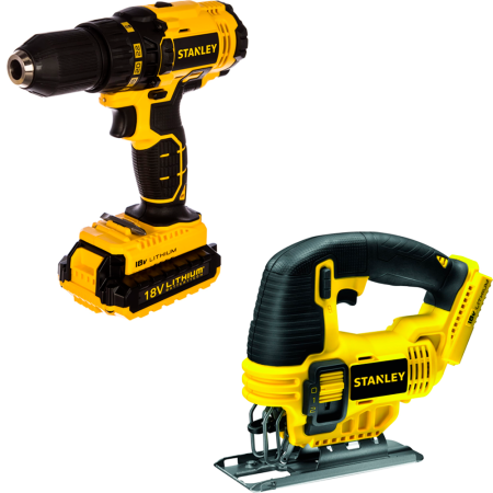Набор STANLEY (шуруповерт SCD20S2K/лобзик STSC1860)  SCD20S2KJIG-RK в Екатеринбурге