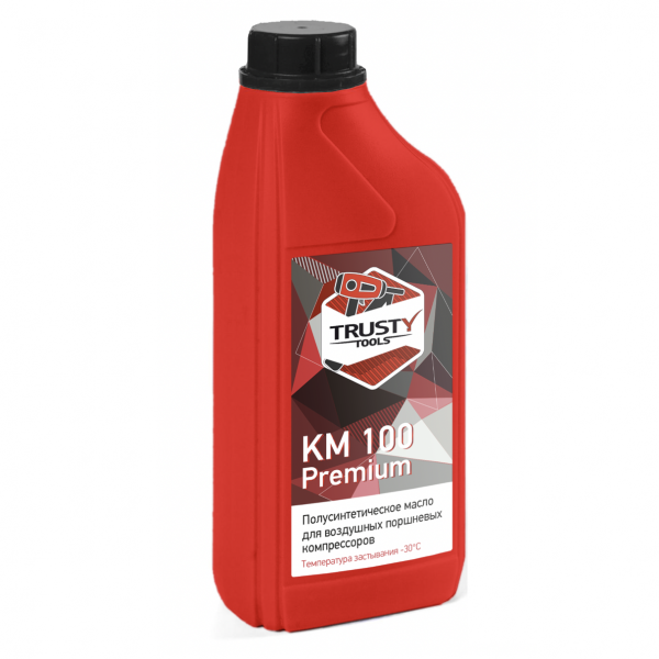 Масло компрессорное полусинтетическое TRUSTY 1л KM100 Premium-1