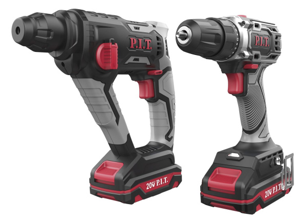 Набор аккумуляторных инструментов P.I.T.  перфоратор PBH20H-18A, дрель PBM20H-10B   P0002-02