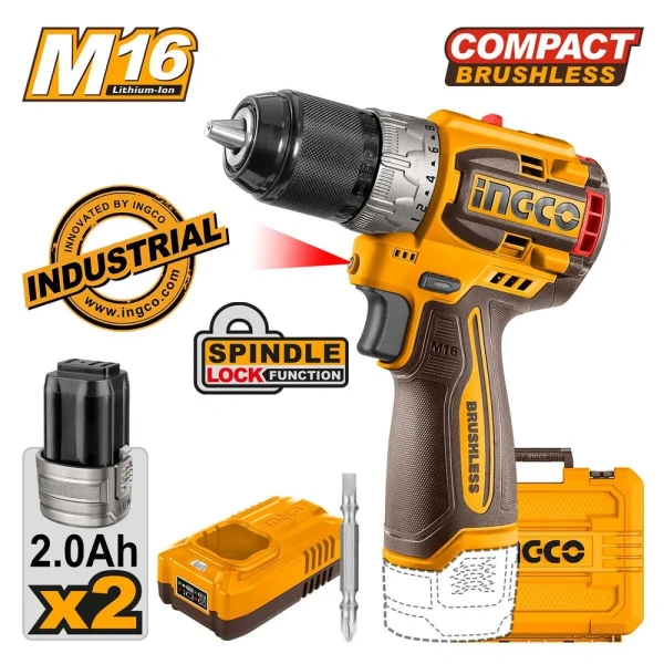 Аккумуляторный безударный  шуруповерт INGCO CDLI16682 в Екатеринбурге