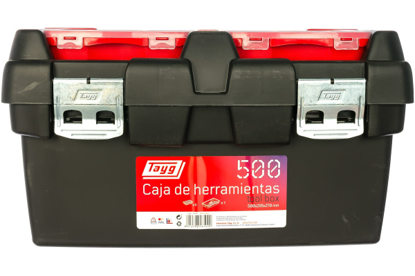 Ящик для инструментов Tayg 500 500х295х270мм. с лотком и 2-мя органайзерами в крышке  165009 в Екатеринбурге 