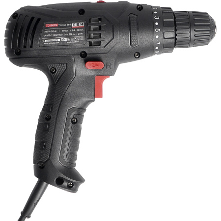 Сетевой двухскорострой шуруповерт TEH TD1003S Двухскоростной шуруповерт, мощность 300 Ватт. Самозажимной в Екатеринбурге