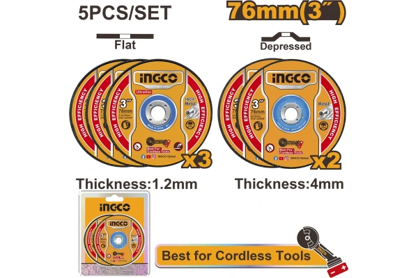 Набор дисков по металлу NGCO 76 мм 5 шт IMCD303768 в Екатеринбурге