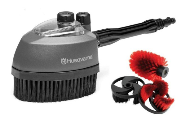 Насадка "Husqvarna" с вращающимися щётками (мягкая, жесткая, "грибок") и ёмкостью для моющего средст