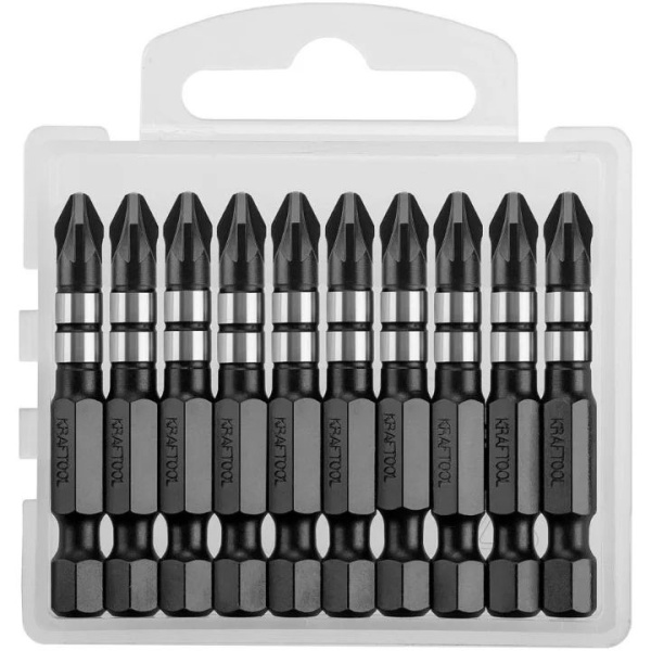 Набор бит ударных KRAFTOOL Impact Pro PZ2х50мм. 10шт.  26193-2-50-S10 в Екатеринбурге