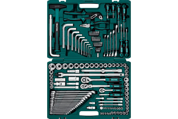 Набор инструмента Kraftool 1/2",3/8",1/4", 142пр.  27889-H142