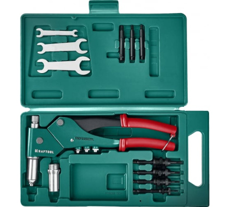 Заклепочник поворотный комби KRAFTOOL клепки d.2.4-4.8мм., М3-М6мм.,штифт М4-М6мм.  31178_z01 в Екатеринбурге 