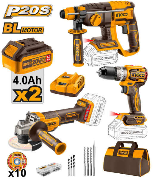 Набор аккумуляторного инструмента INGCO COSLI240202  в Екатеринбурге