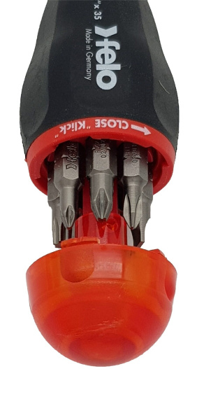 Отвертка с магнитным держателем под биты Felo с набором бит 8шт 37320805 в Екатеринбурге 