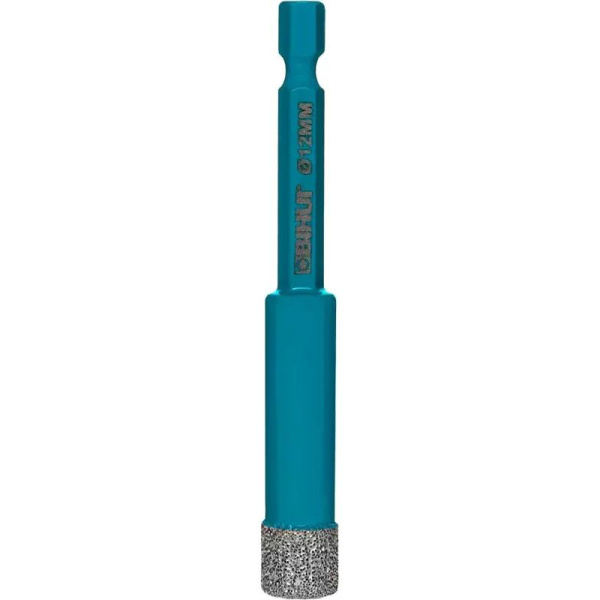 Коронка алмазная BIHUI по керамограниту на дрель, 12 мм, М8  DBDQ12