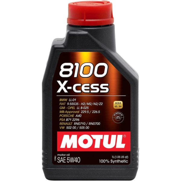 Масло MOTUL 8100Х cess для 4-х тактных двигателей 1 л 5W-40 102784(29004)