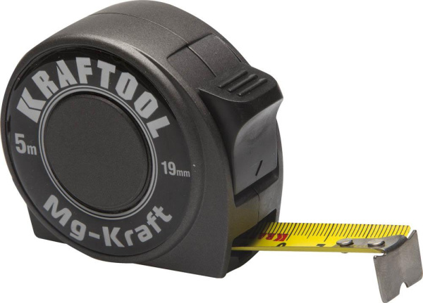 Рулетка Kraftool PRO Mg-Kraft 5 метров 19мм 34129-05-19 в Екатеринбурге 
