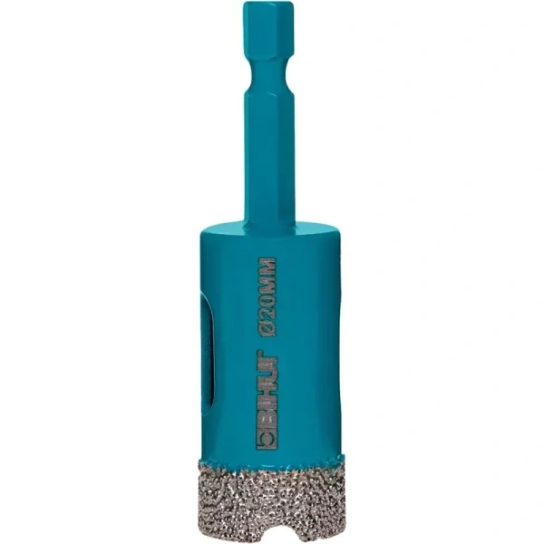 Коронка алмазная BIHUI по керамограниту на дрель, 20 мм, М8  DBDQ20
