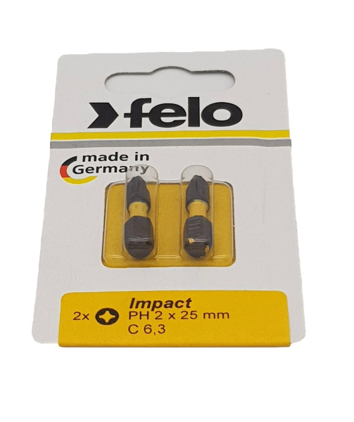 Бита ударная Felo серия Impact PH 2х25, 2 шт в блистере 02202241 в Екатеринбурге