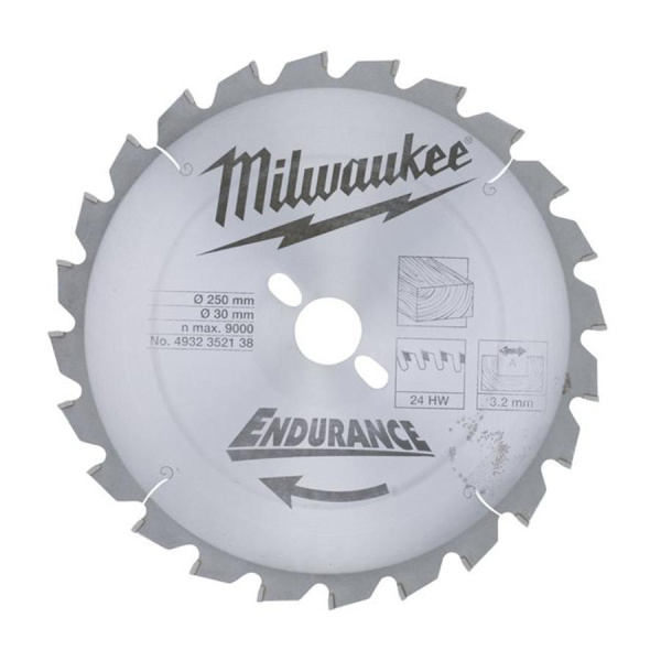 Пильный диск Milwaukee 250/30 Z24