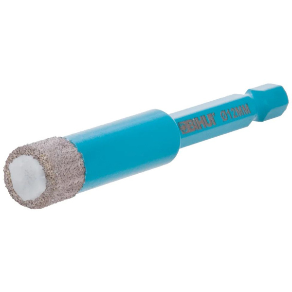 Коронка алмазная BIHUI по керамограниту на дрель, 12 мм, М8  DBDQ12 в Екатеринбурге