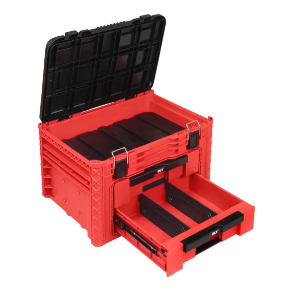 Кейс-тележка для инструментов №1 DLT RED PRO  с выдвижными отсеками 2+1 57х44х42см  4062 в Екатеринбурге 