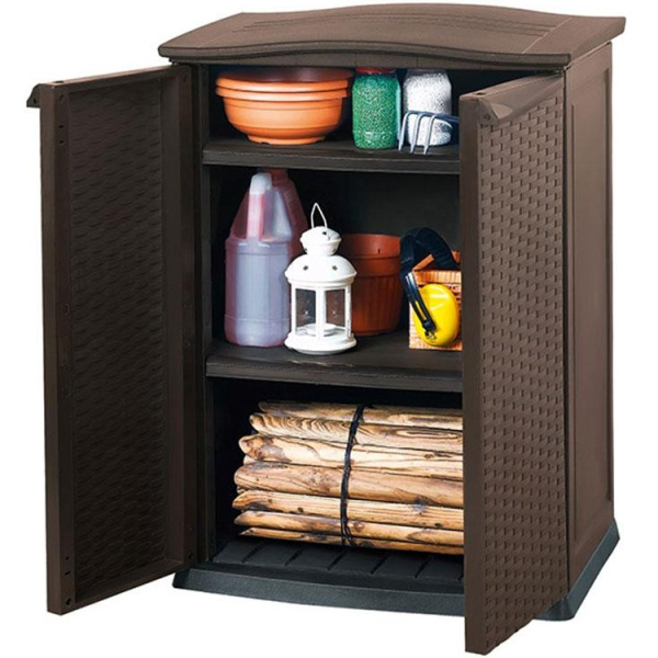 Шкаф из ПВХ "Keter" Ротанг Компакт коричневый 70х50х92см 8,7кг  17190095 в Екатеринбурге