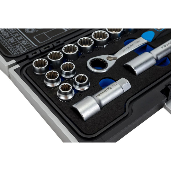 Набор инструментов HOEGERT 1/4″ 3/8″ 18пр.  HT1R478 в Екатеринбурге 
