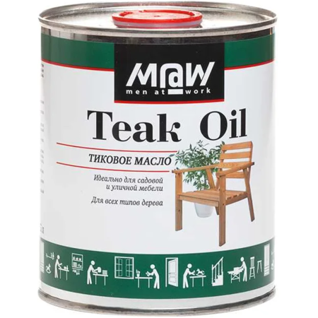 Масло тиковое Men at Work TEAK OIL 0,7л. 80085 в Екатеринбурге