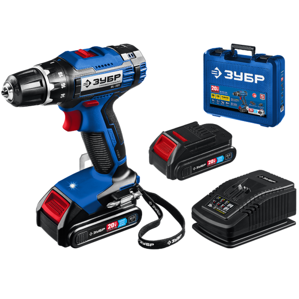 Дрель-шуруповерт аккумуляторный ЗУБР DL-201-22 в Екатеринбурге