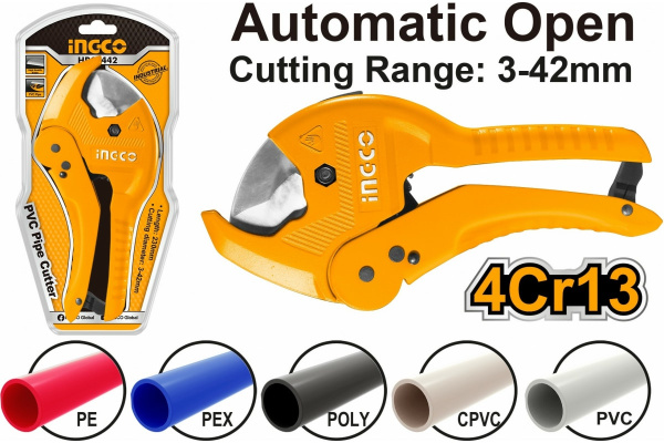 Ножницы для резки труб ПВХ INGCO INDUSTRIAL 3-43 мм  HPC0442  в Екатеринбурге 