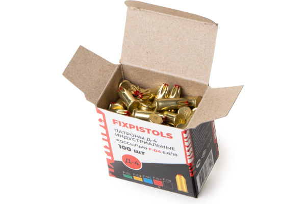 Патроны монтажные FIXPISTOLS F-D4 6.8х18мм., красные 100шт.  1-1-2-6091 в Екатеринбурге