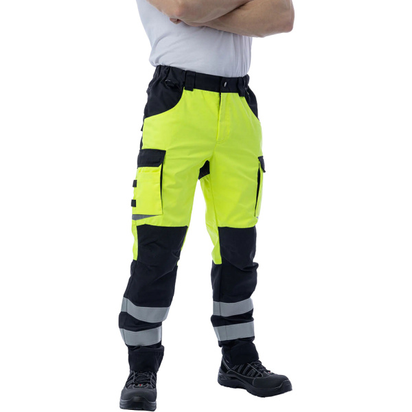Сигнальные брюки Brodeks KS309 54 желтый/черный в Екатеринбурге