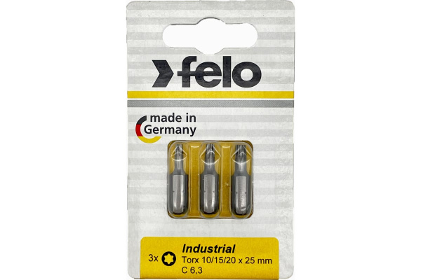 Набор бит FELО industrial TX10х25, 15х25, 20х25мм. 3шт.  02693116