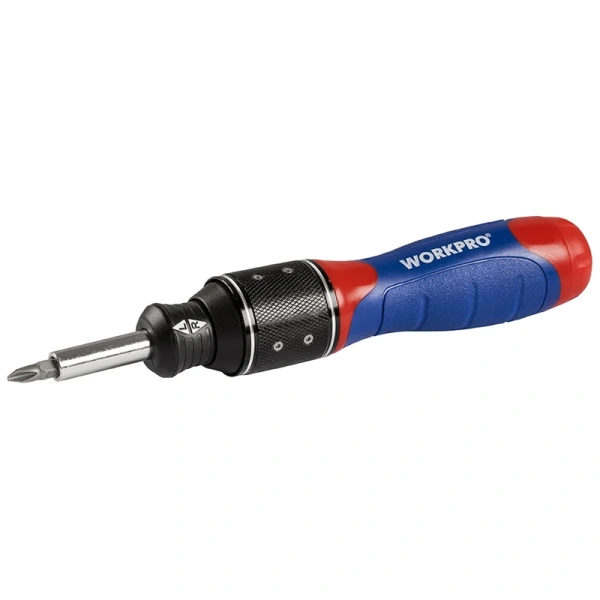 Отвертка реверсивная WORKPRO 30-В-1 PRO с трещоткой 6X DRIVE Dual-Drive биты 30шт. 25мм  WP221055