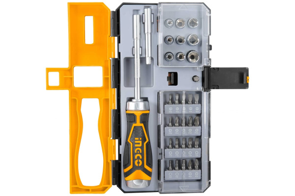 Отвертка с насадками INGCO INDUSTRIAL 33 предмета  HKSDB0338