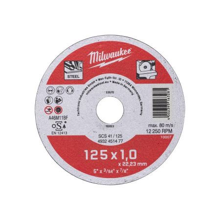 Отрезной диск Milwaukee SCS41/125X1 - 1шт