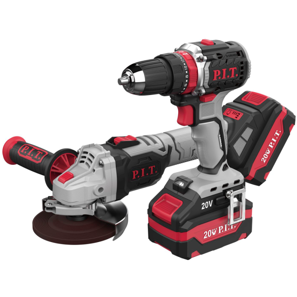 Набор аккумуляторных инструментов  P.I.T.  УШМ PWS20H-125B, дрель PSB20H-10C    P0001-02