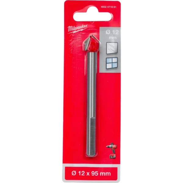 Сверло по стеклу и плитке Milwaukee GENII 12x95  4932471961