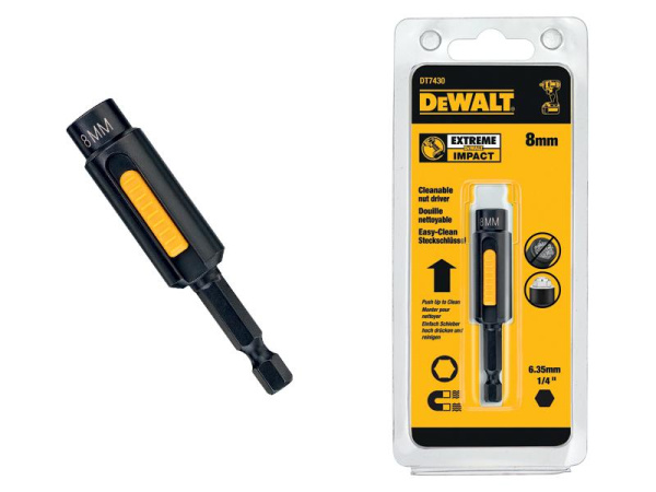 Бита "DeWalt" шестигранная IMPACT Easy Clean 8мм  DТ7430-QZ