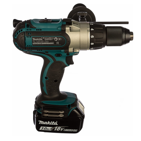 Шуруповерт аккумуляторный ударный Makita DHP451RFE в Екатеринбурге