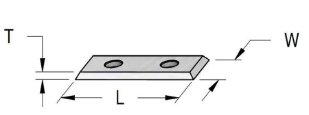 Нож WPW стандартный  50х12х1,7мм. реж.грани 3 отверстия TR22 CM501217_22 в Екатеринбурге