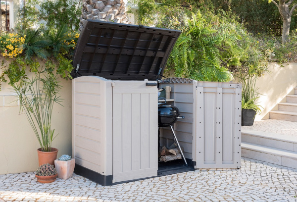 Шкаф уличный из ПВХ "Keter" Стор ит Аут Арк 1200L бежевый 146х82х120см 24кг  17199415 в Екатеринбурге