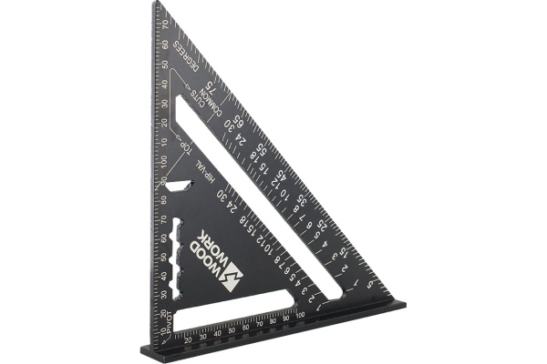 Плотницкий угольник WOODWORK 170 мм, алюминиевый, метрический CTR-170 в Екатеринбурге 