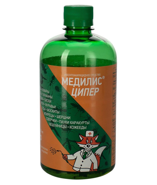 Средство от насекомых/клещей/комаров "Медилис" Ципер, 500мл 00-00000052 в Екатеринбурге