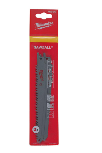 Полотно для сабельной пилы Milwaukee 150х4,2 48001075