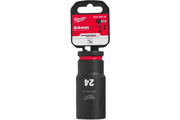 Головка  Milwaukee SHOCKWAVE 1/2" ударная удлиненная 24мм 4932480342