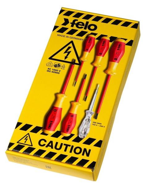 Набор отверток диэлектрических Felo SL/PH, отвертка тестер сети, 6 шт 91396198 в Екатеринбурге 