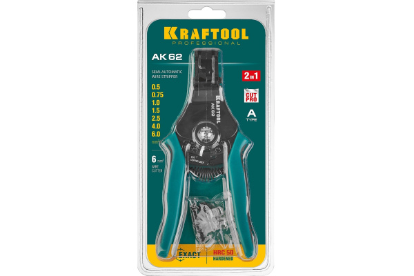 Инструмент для снятия изоляции полуавтоматический Kraftool 0.5-6мм.кв. нож CutPro  22681 в Екатеринбурге 