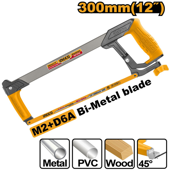 Ножовка по металлу ручная INGCO HHF3008 INDUSTRIAL