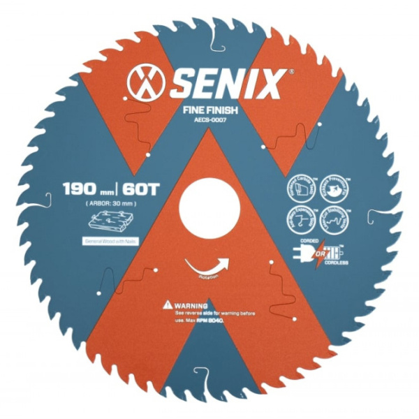 Диск пильный по дереву SENIX  AECS-0007 190х30х60