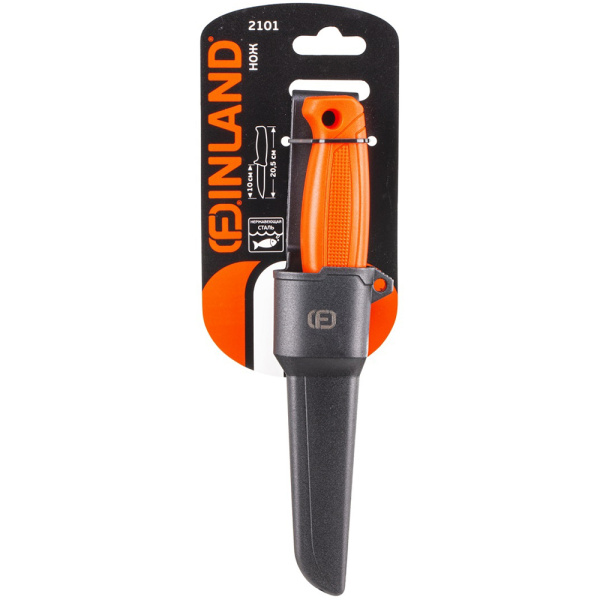 Нож FINLAND с нерж.лезвием с пласт.ножнами  2101 в Екатеринбурге 